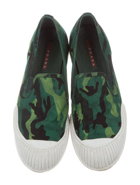 prada camo print sneakers|prada slip on sneakers women.